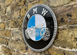 Aluminium BMW motorcycle plaque